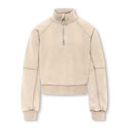 Only Kogdonna ls half zip washed swt ecru