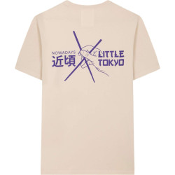 Nowadays Print t-shirt chopsticks almond milk