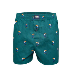 Happy Shorts X heren wijde boxershort met binnenbroek toekan print