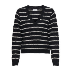 Jacqueline de Yong Jdyellen l/s v-neck stripe pullover