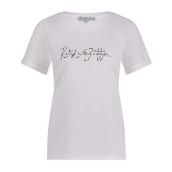 Red Button T-shirt srb4336 temmy logo offwhite/jeansblue