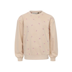 Looxs Revolution Meisjes sweater embroidery latte