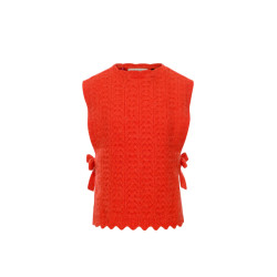 Looxs Revolution Meisjes gilet gebreid fluo