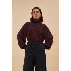 By-Bar Amsterdam 24511012 jojo roll melange stripe top