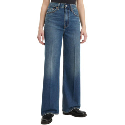 Levi's Ribcage wide leg polar permiter mid blue denim