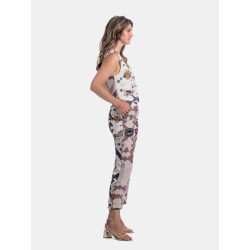 Mucho Gusto Pantalon moon met slangenprint en kunstzinnige bedrukte patches