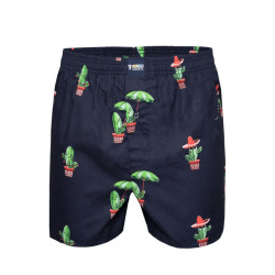 Happy Shorts X heren wijde boxershort met binnenbroek cactus print