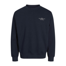 Jack & Jones Jprblachad branding sweat crew neck navy