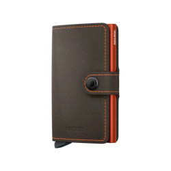 Secrid Miniwallet matte truffle & orange