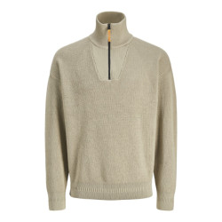 Jack & Jones Jcooutdoor knit half zip high neck licht