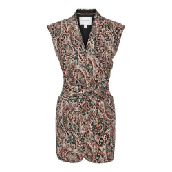 Vero Moda Vmmable magda sl long waistcoat wv brique