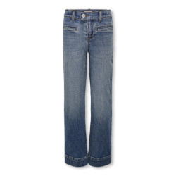 Only Kogjuicy front pocket wide leg dnm blue denim