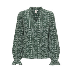 Only Onlpippi life ls emb. v-neck top wv dessin