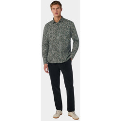 No Excess Casual hemd lange mouw shirt stretch allover printed 25450840/052