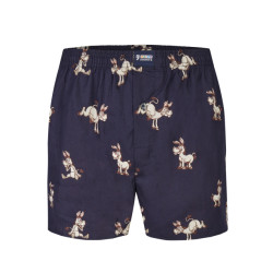 Happy Shorts X heren wijde boxershort met binnenbroek ezel print