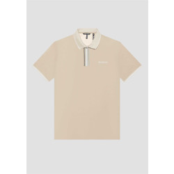Antony Morato Polo s24 foam logo sand bruin