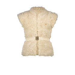 Le Chic Meisjes bodywarmer fur & voile emaro dreamy creamy