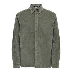 Only & Sons Onsmichael 18w reg cord stretch ls donker