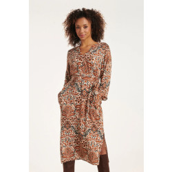 Smashed Lemon 24509 e paisley bedrukte midi jurk |