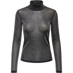 Only Onlamera glitter l/s rollneck jrs black/silver gli