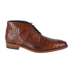 Rehab Barry croco 421 4000 brwn heren veterboots gekleed