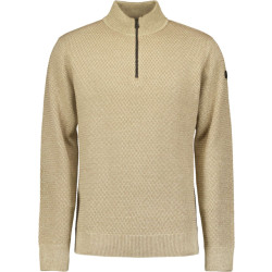 No Excess Pullover half zipper 2 coloured mel cement