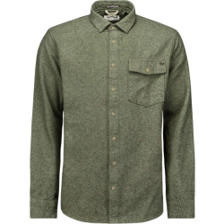 No Excess Shirt check2 coloured twill smoke