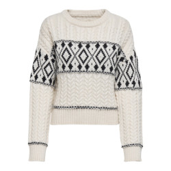 Only Onlmarent ls pullover knt noos ecru dessin
