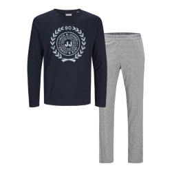 Jack & Jones Pyjamaset jacathens donkerblauw/grijs