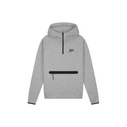 Malelions Sport counter half-zip hoodie 2.0 grey mel ms2-aw24-35-992