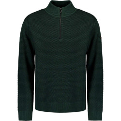 No Excess Pullover half zipper 2 coloured mel dark green