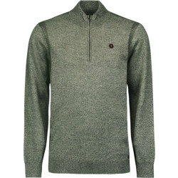 No Excess Pullover half zip 2 coloured melang smoke