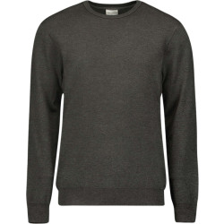 No Excess Pullover crewneck 2 coloured stripe grey melange