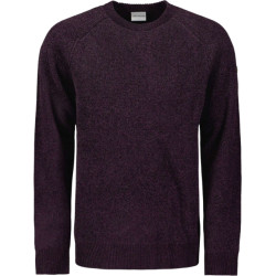 No Excess Pullover crewneck 2 coloured chenil aubergine
