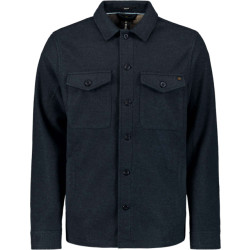 No Excess Overshirt button closure melange night