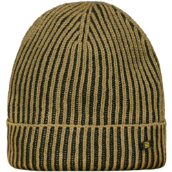 No Excess Beenie 2 coloured melange rib black