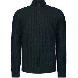 No Excess Pullover half zipper and button sol night