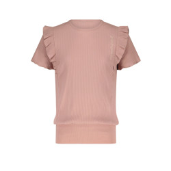 NoBell Meiden t-shirt kex met ruches op de schouder misty rose