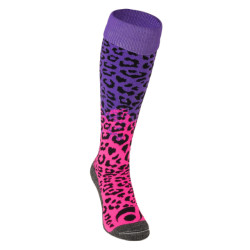 Brabo bc8450e socks cheetah pink/purple kousen hockey dames -