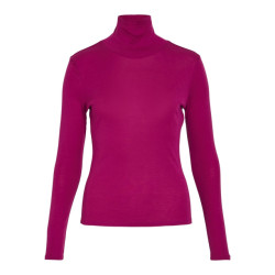 Vila Vijolini roll neck ls topr fuchsia