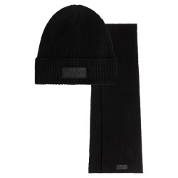 Malelions Ribbed beanie scarf set