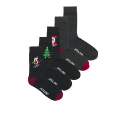 Jack & Jones Heren kerst sokken jacxmas 5-pack giftbox