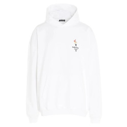 Balenciaga Paris olympic flame print oversized hoodie