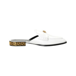 Versace Wit kalfsleren slides