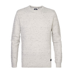Petrol Industries Knitwear round neck ecru dessin