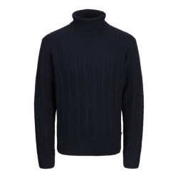 Jack & Jones Jprblatrent knit cable roll neck bf navy