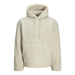 Jack & Jones Jorfrederiksberg teddy sweat hood s off-white