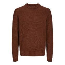 Jack & Jones Joreaton knit crew neck bf brique