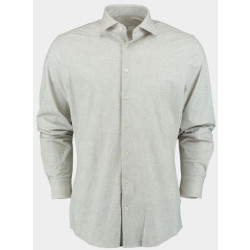 Born with Appetite Casual hemd lange mouw zaky shirt ws print oxford 4- 24307za02/820 sand