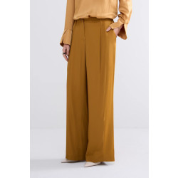 Summum 4s2710-12124 trousers wide leg crepe viscose blend